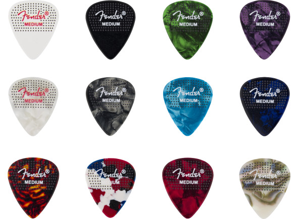 Fender 351 Dotted Celluloid 12Pk Med Fender 351 Dotted Celluloid 12Pk Med
